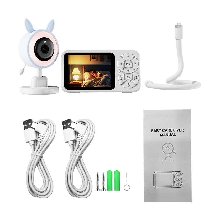 New 3.5 "RGB Night Light Baby Monitor with Night Vision Temperature Detection Voice Intercom Baby Nanny Security Camera