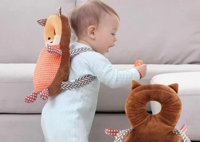 Baby Head Protector Backpack - Soft Cotton Safety Cushion