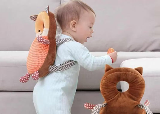 Baby Head Protector Backpack - Soft Cotton Safety Cushion