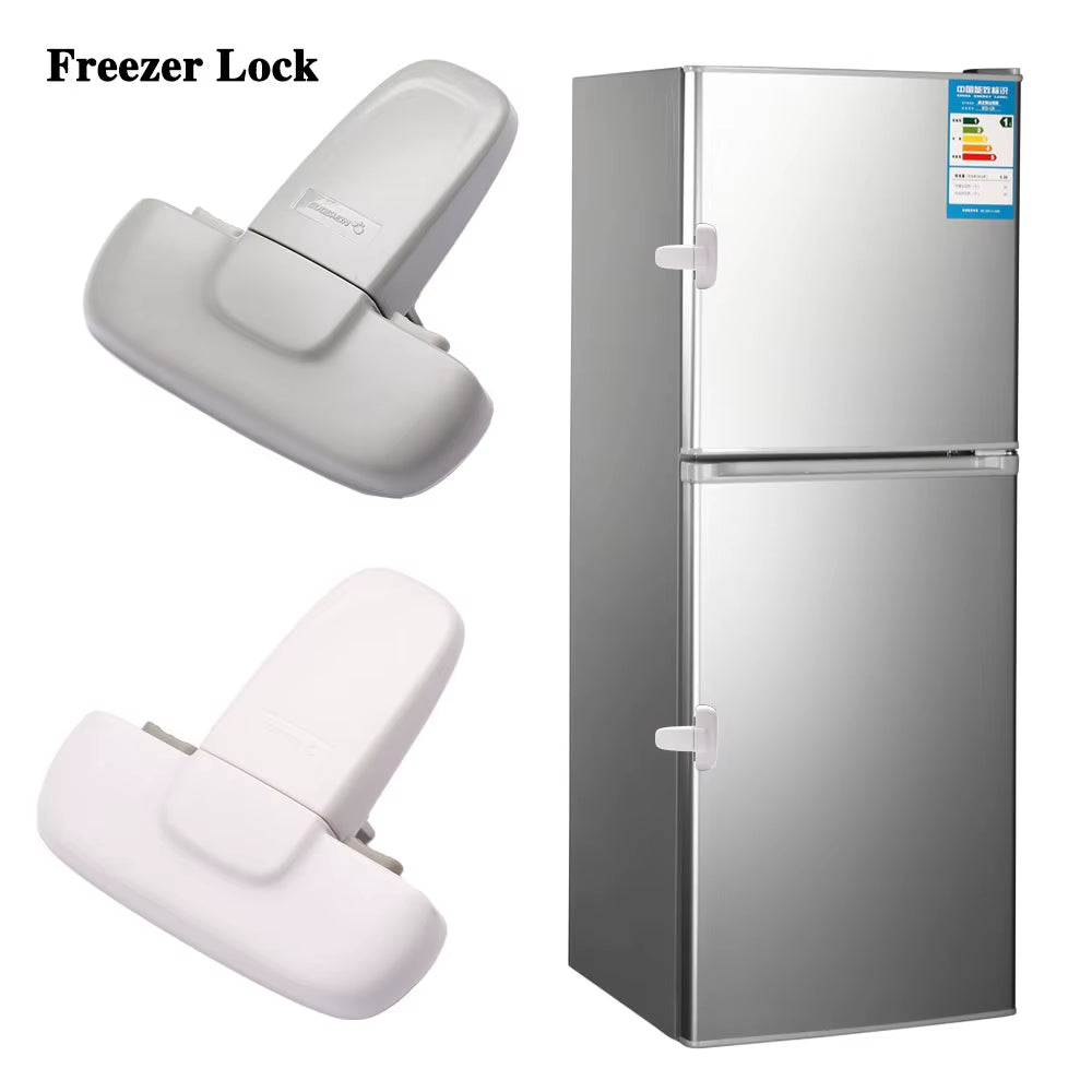 1Pcs Home Refrigerator Lock Fridge Freezer Door Catch Lock Toddler Kids Child Cabinet Safety Lock for Baby Safety Child Lock