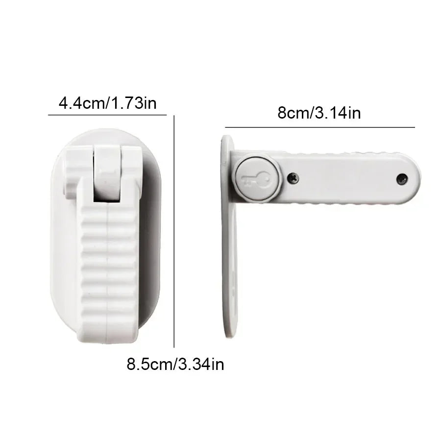 Door Lever Lock Universal Anti-Open Handle Child Baby Safety Locks Punch-Free Multifunction Hidden Button Buckle Safety Lock