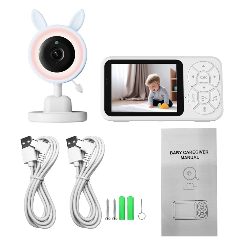 New 3.5 "RGB Night Light Baby Monitor with Night Vision Temperature Detection Voice Intercom Baby Nanny Security Camera