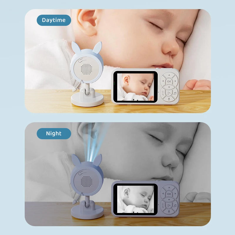New 3.5 "RGB Night Light Baby Monitor with Night Vision Temperature Detection Voice Intercom Baby Nanny Security Camera