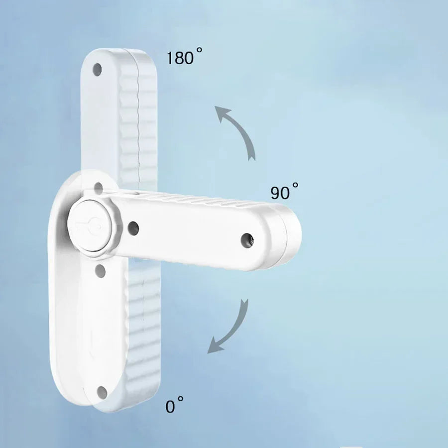 Door Lever Lock Universal Anti-Open Handle Child Baby Safety Locks Punch-Free Multifunction Hidden Button Buckle Safety Lock