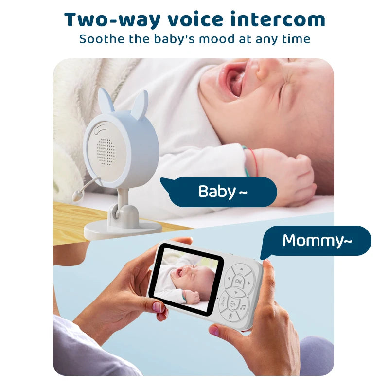 New 3.5 "RGB Night Light Baby Monitor with Night Vision Temperature Detection Voice Intercom Baby Nanny Security Camera