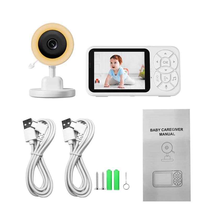 New 3.5 "RGB Night Light Baby Monitor with Night Vision Temperature Detection Voice Intercom Baby Nanny Security Camera