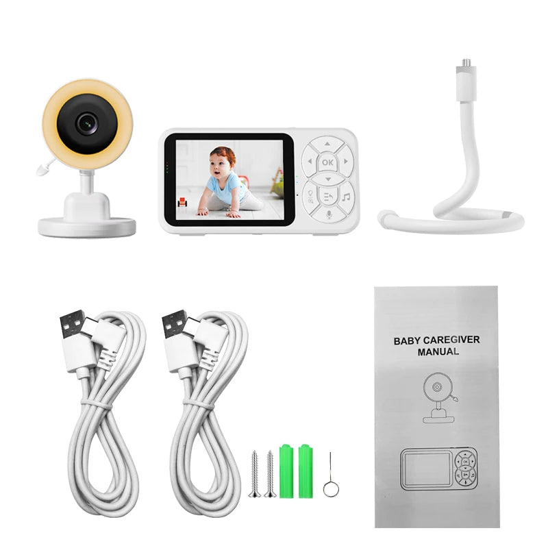 New 3.5 "RGB Night Light Baby Monitor with Night Vision Temperature Detection Voice Intercom Baby Nanny Security Camera
