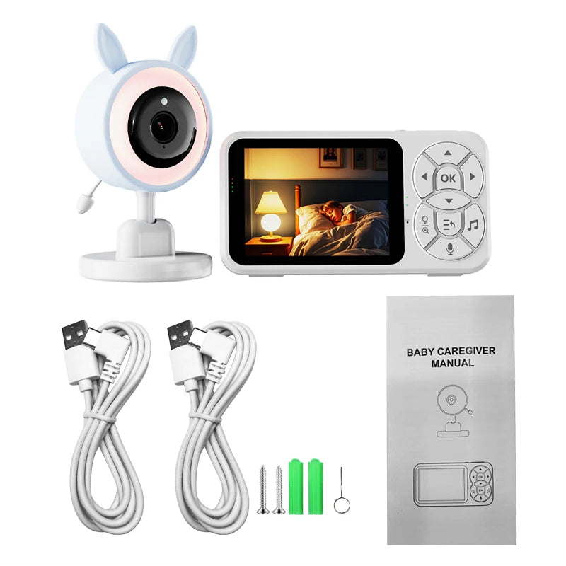 New 3.5 "RGB Night Light Baby Monitor with Night Vision Temperature Detection Voice Intercom Baby Nanny Security Camera